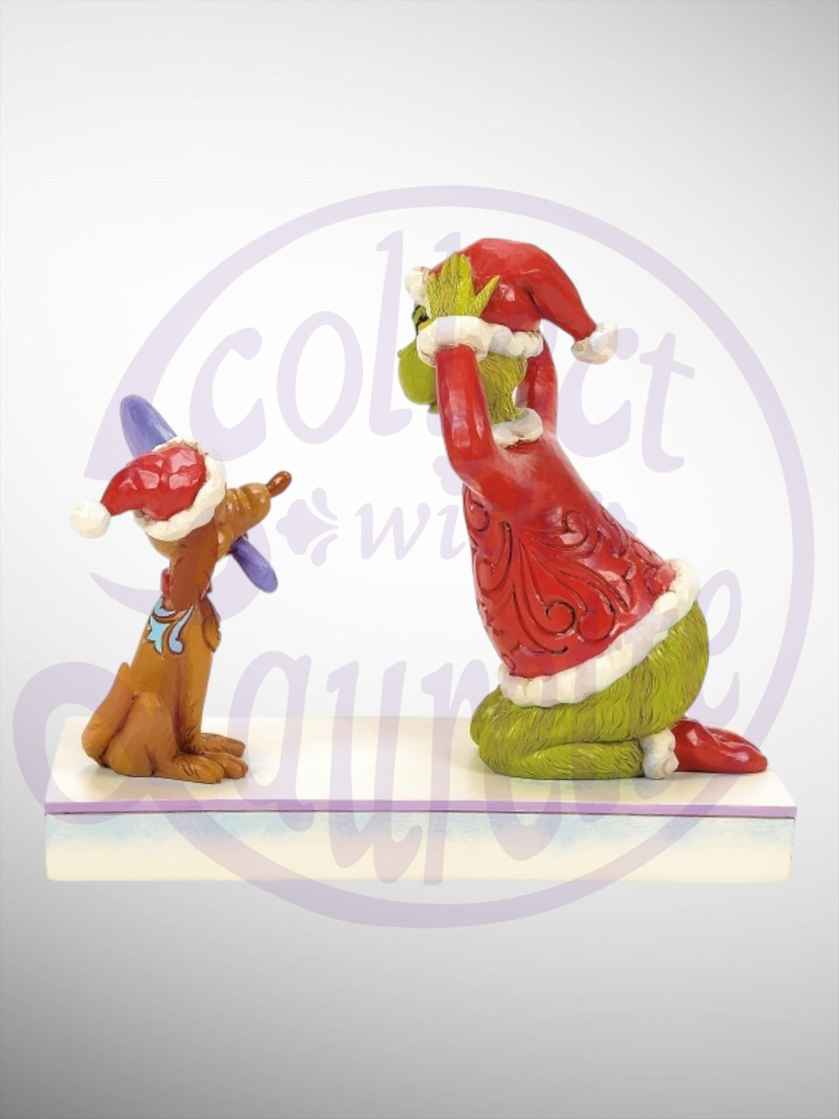 Jim Shore Dr. Seuss The Grinch - Max Holding Mirror For Grinch Figurine